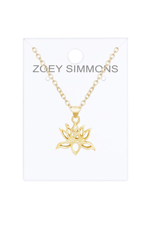 Lotus Pendant Necklace - GF