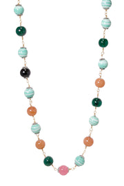 Mixed Murano Glass Bohemian Beaded Necklace - GF
