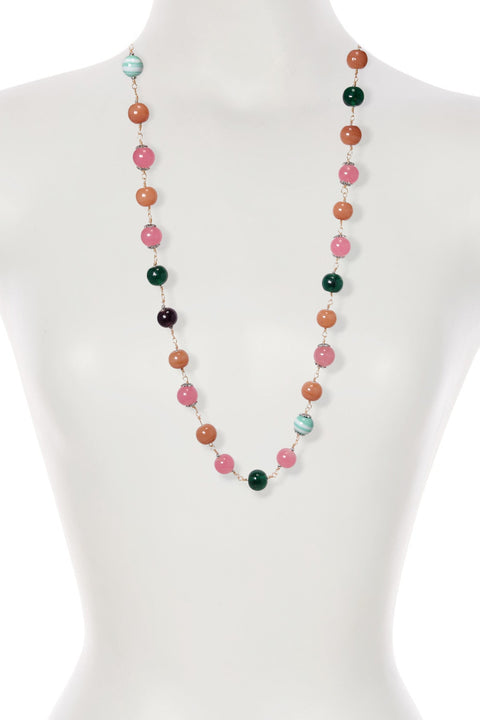 Mixed Murano Glass Bohemian Beaded Necklace - GF