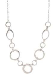 Circle & Ellipse Link Statement Necklace - SP
