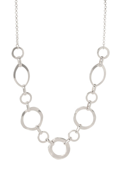 Circle & Ellipse Link Statement Necklace - SP