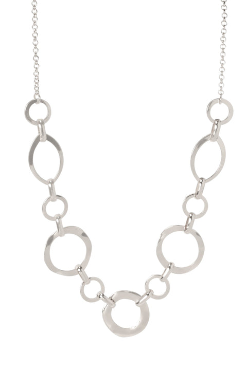 Circle & Ellipse Link Statement Necklace - SP