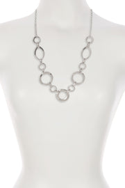 Circle & Ellipse Link Statement Necklace - SP