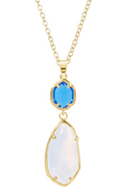 Moonstone Crystal Hanging Pendant Necklace - GF