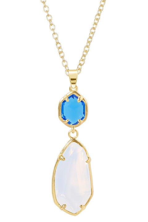 Moonstone Crystal Hanging Pendant Necklace - GF