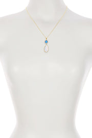 Moonstone Crystal Hanging Pendant Necklace - GF