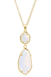 Moonstone Crystal Hanging Pendant Necklace - GF