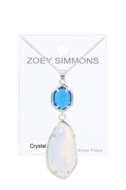 Moonstone Crystal Hanging Pendant Necklace - SF