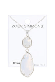 Moonstone Crystal Hanging Pendant Necklace - SF