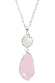 Rose Crystal Hanging Pendant Necklace - SF