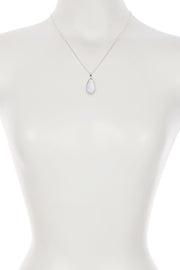 Moonstone Crystal Fancy Cut Pendant Necklace - SF