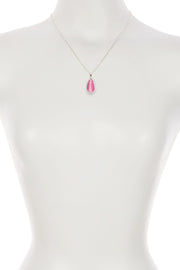 Pink Cat's Eye Fancy Cut Pendant Necklace - SF