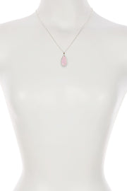 Rose Crystal Fancy Cut Pendant Necklace - SF