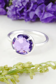 Lavender Crystal Lollipop Ring - SF