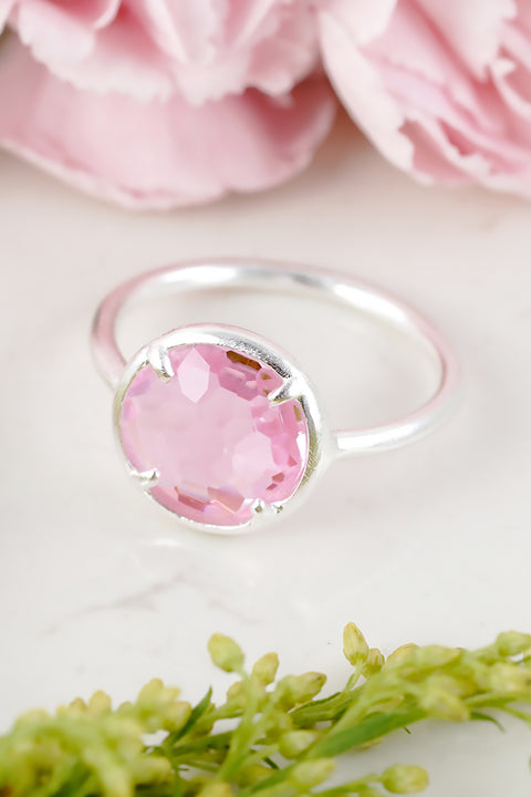 Pink Crystal Lollipop Ring - SF