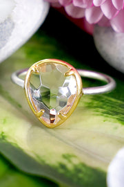 Crystal Teardrop Ring - SF