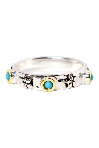 Turquoise Solitaire Band Ring - SF