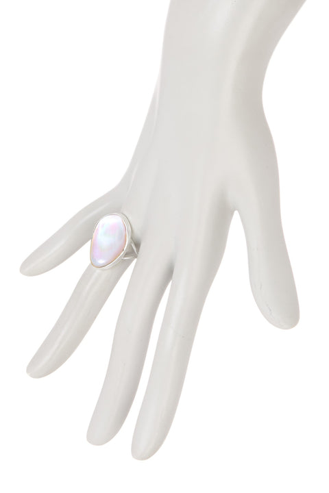Sterling Silver Mother Of Pearl Ring - SS