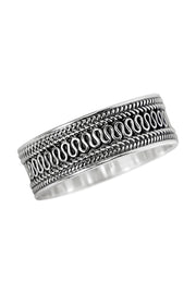 Sterling Silver Bali Style Band Ring - SS