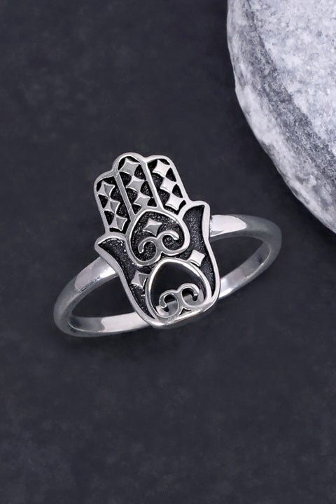 Sterling Silver Hamsa Ring - SS