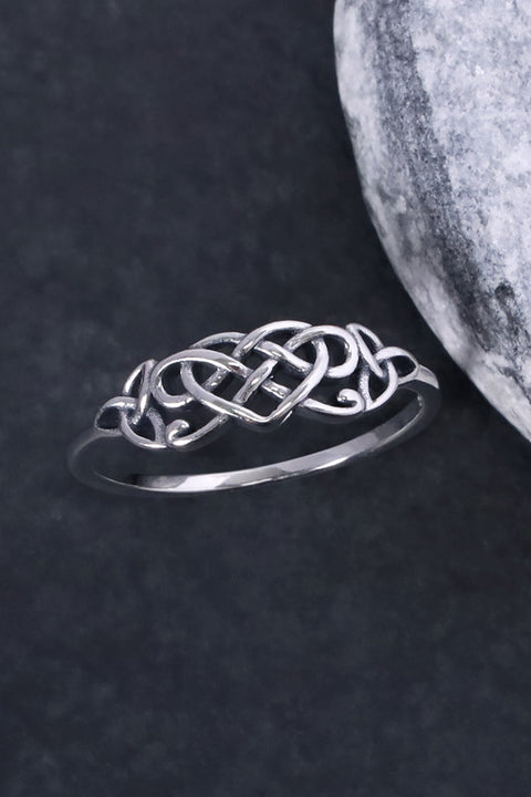Sterling Silver Celtic Heart Ring - SS