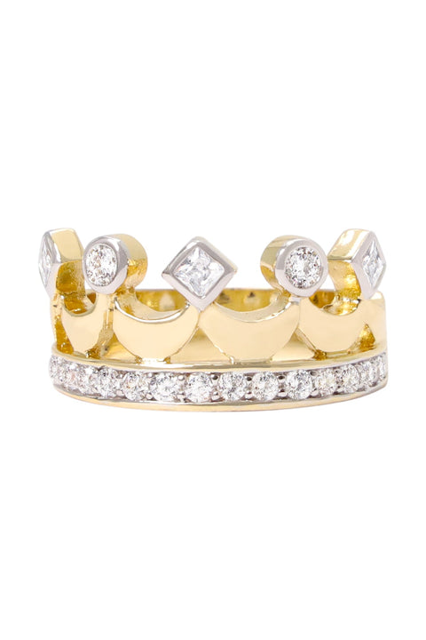 Cubic Zirconia Crown Ring - GF