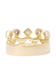 Cubic Zirconia Crown Ring - GF