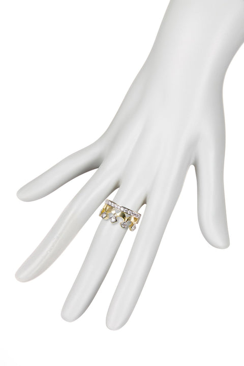 Cubic Zirconia Crown Ring - GF
