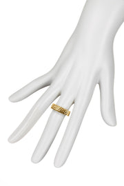 Hammered Wide Ring In Gold Tone - GF
