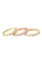 Two Tone Halo Stack Ring Set - GF