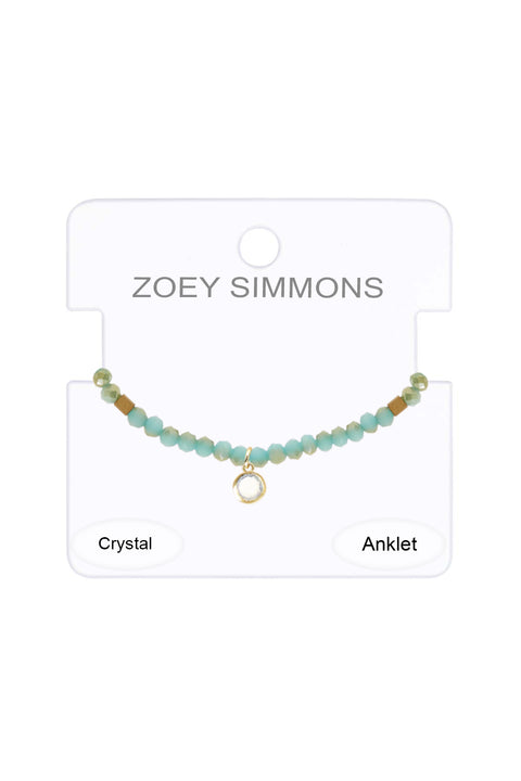 Austrian Crystal Beaded Anklet - GF