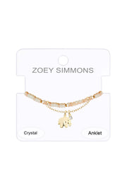 Austrian Crystal & Elephant Anklet - GF