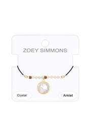 Moonstone Crystal & Crystal Anklet - GF