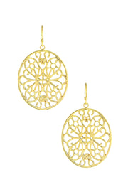 Flower Filigree Drop Earrings - GF