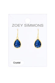 London Blue Crystal Teardrop Earrings - GF