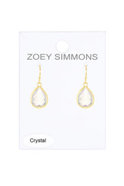 Moonstone Crystal Teardrop Earrings - GF