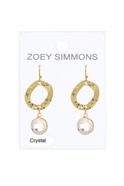 Statement Earrings In Moonstone Crystal - GF