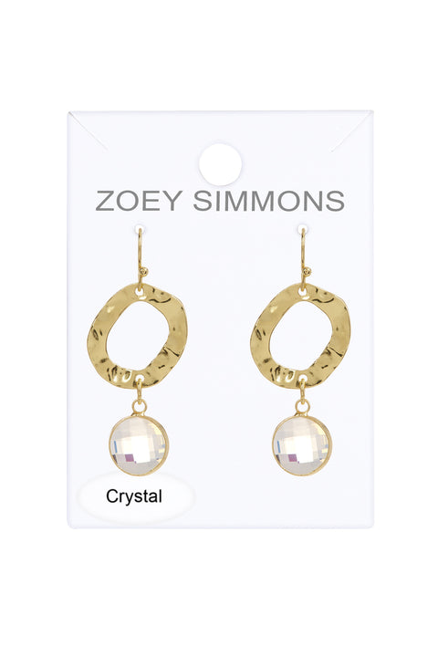 Statement Earrings In Moonstone Crystal - GF