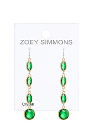 Emerald Crystal Chandelier Earrings - GF