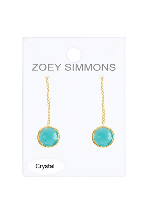 Amazonite Crystal Threader Earrings - GF