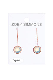 Moonstone Crystal Threader Earrings - SF