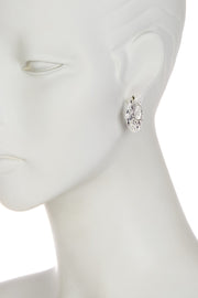 Floral Filigree Lever Back Hoop Earrings - SF