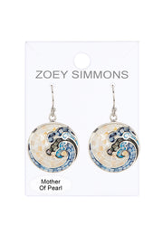 Mother Of Pearl Inlay Earrings - SS
