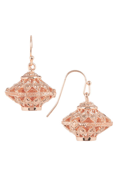 Filigree Lantern Drop Earrings - RG