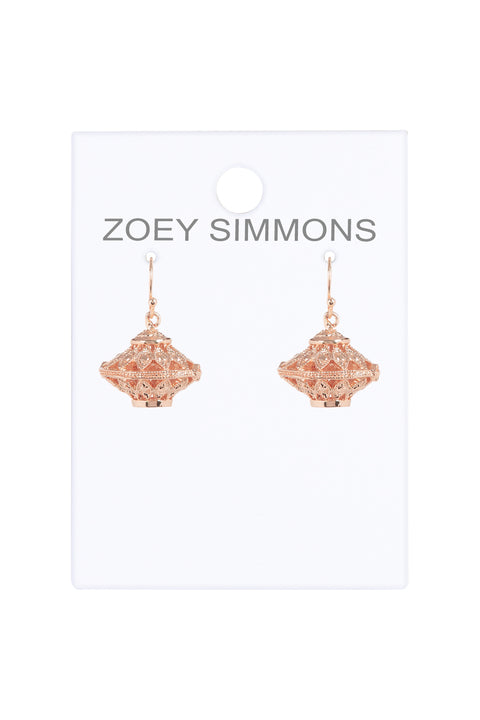 Filigree Lantern Drop Earrings - RG