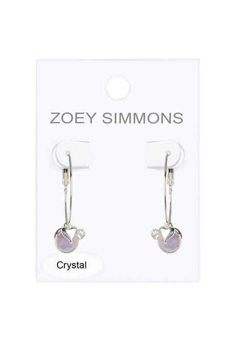 Crystal Sliding Stones Hoop Earrings - SF