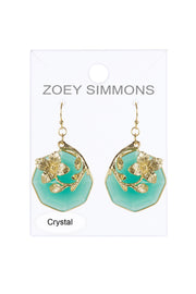 Amazonite Drop Earrings In Gold - GF