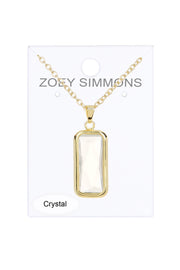 Moonstone Crystal Pendant Necklace - GF