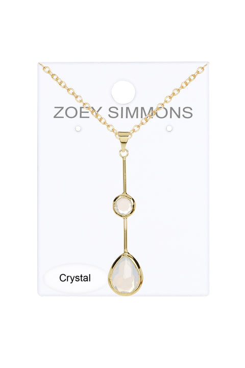 Moonstone Crystal Pendant Necklace - GF