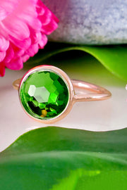 Emerald Crystal Lollipop Ring - SF